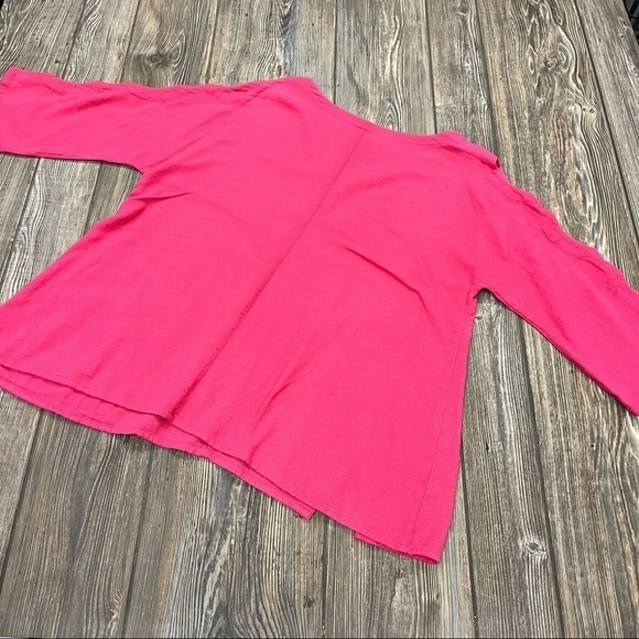 SOFT Surroundings Pink Shirt Cotton Blouse Petite Medium - Picture 7 of 10